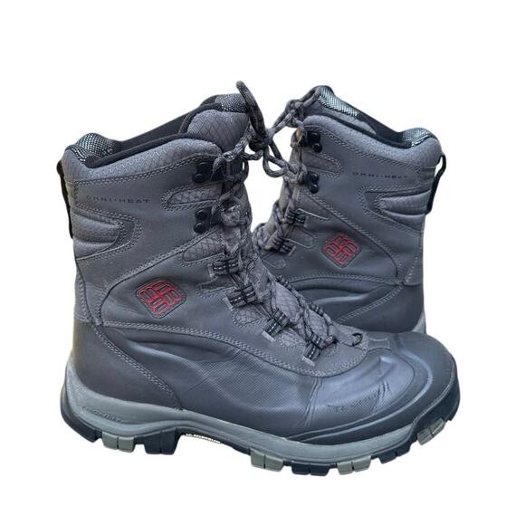 Columbia Omni Heat Techlite BM2745-030 Waterproof Hiking Boots Gray Men’s 11 EUC - Picture 3 of 7